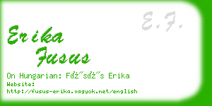 erika fusus business card